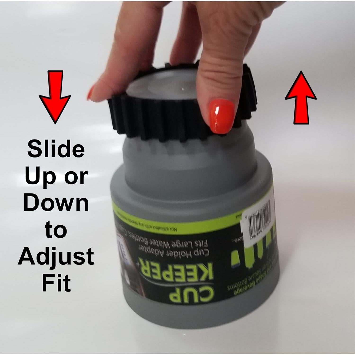 Adaptador de Portavasos Gadjit Cup Keeper Plus Negro - Banda Ajustable