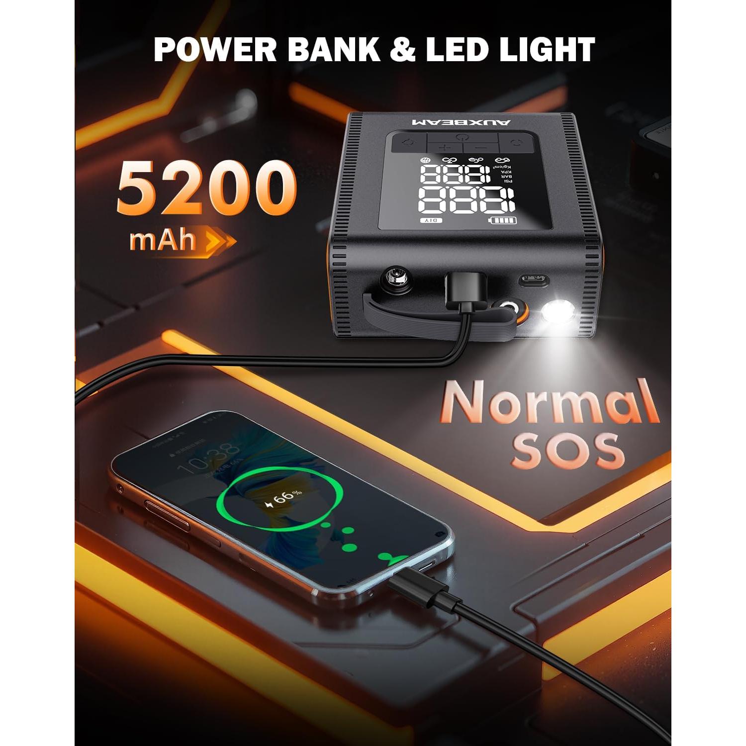 Inflador de Neumáticos Auxbeam H4Pro 150PSI Portátil 12V