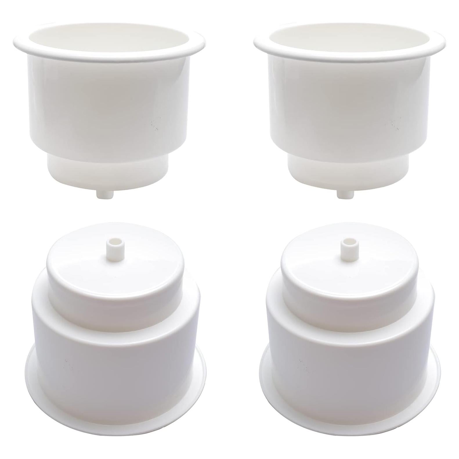 Soporte para vaso plástico blanco MANUMARINE 4 pcs con drenaje