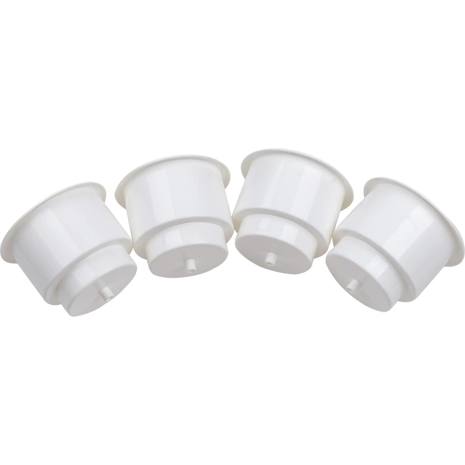 Soporte para vaso plástico blanco MANUMARINE 4 pcs con drenaje