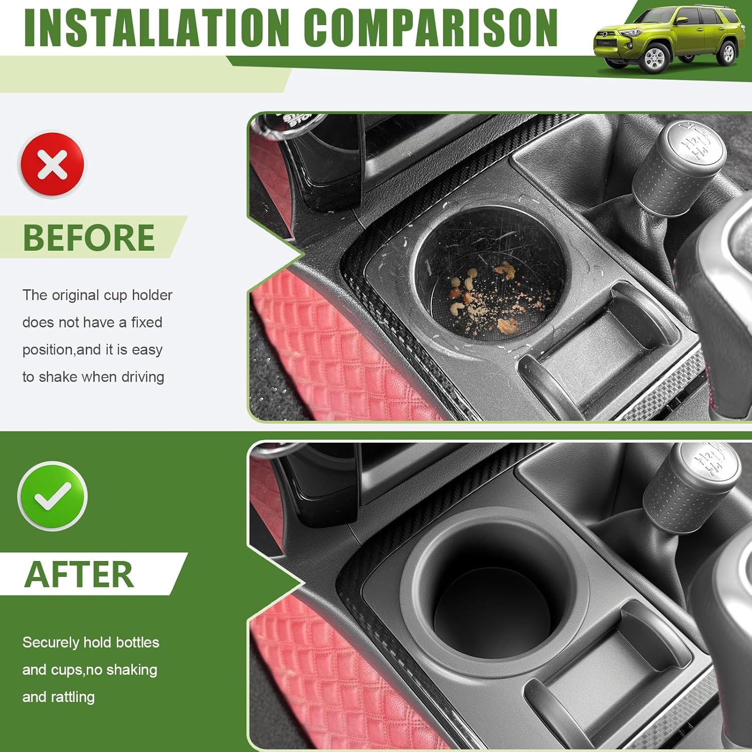 Inserto para Portavasos Qyebbk Toyota 4Runner 2010-2024 Negro