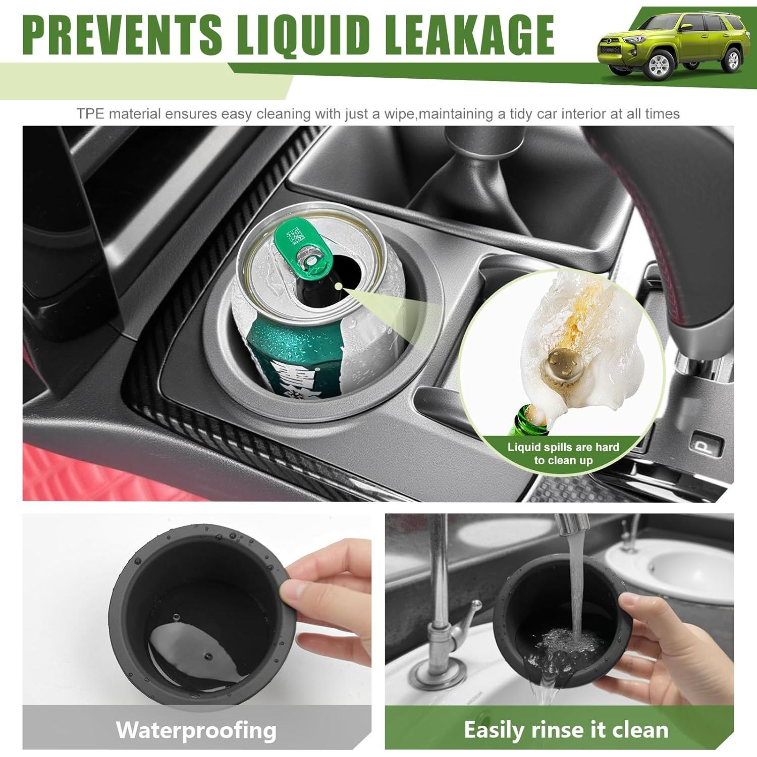 Inserto para Portavasos Qyebbk Toyota 4Runner 2010-2024 Negro