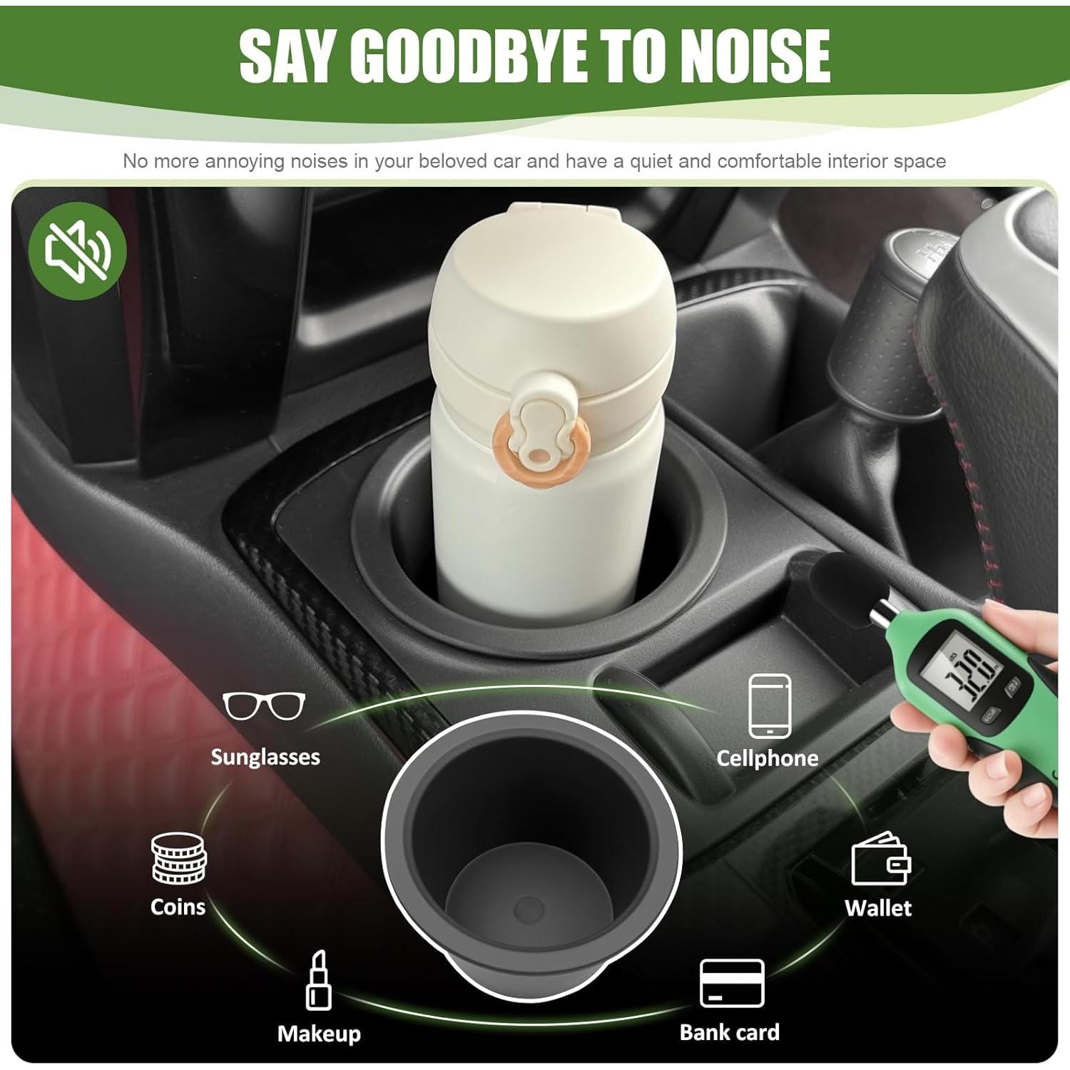 Inserto para Portavasos Qyebbk Toyota 4Runner 2010-2024 Negro