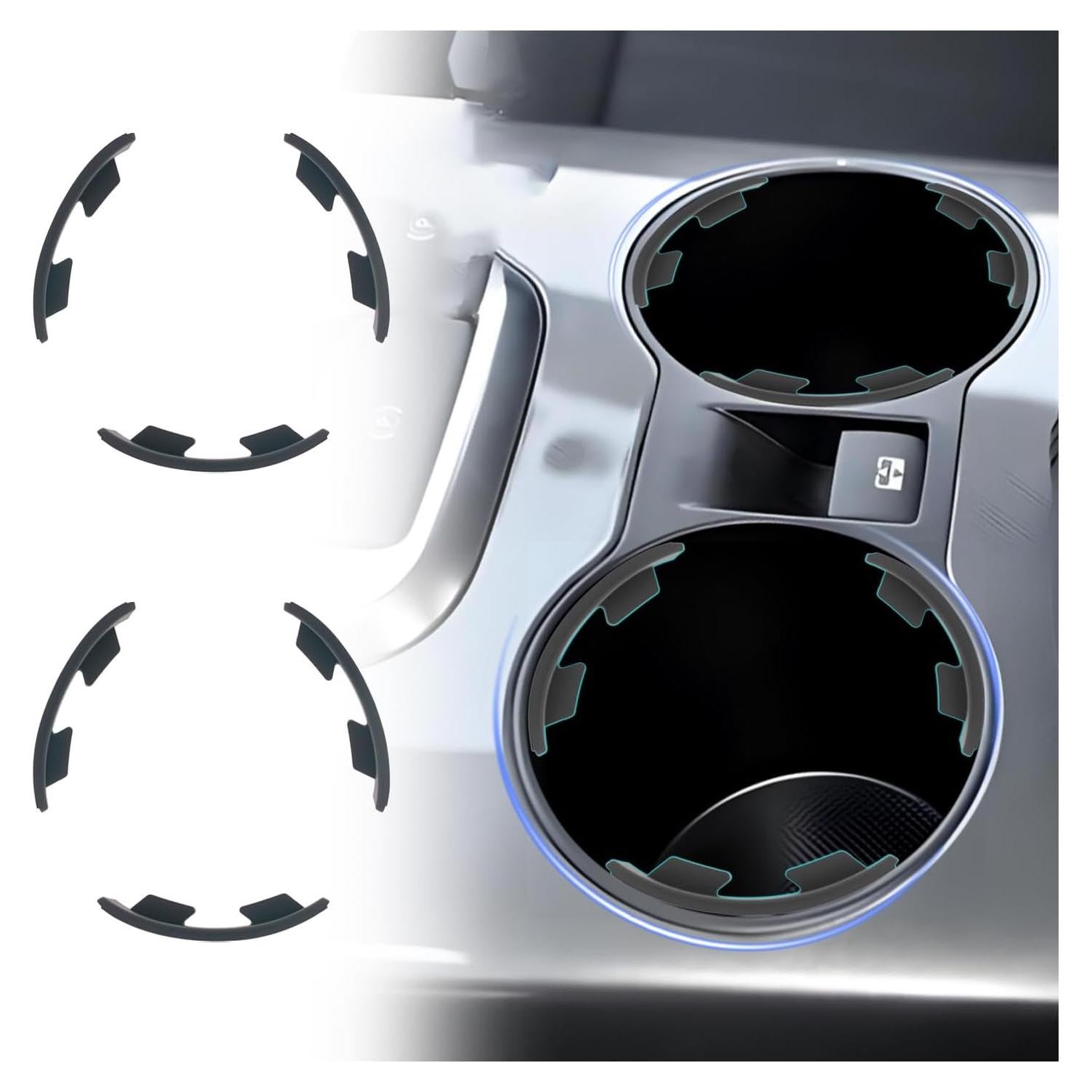 6 Inserciones de Silicona para Portavasos de Coche YGDMD