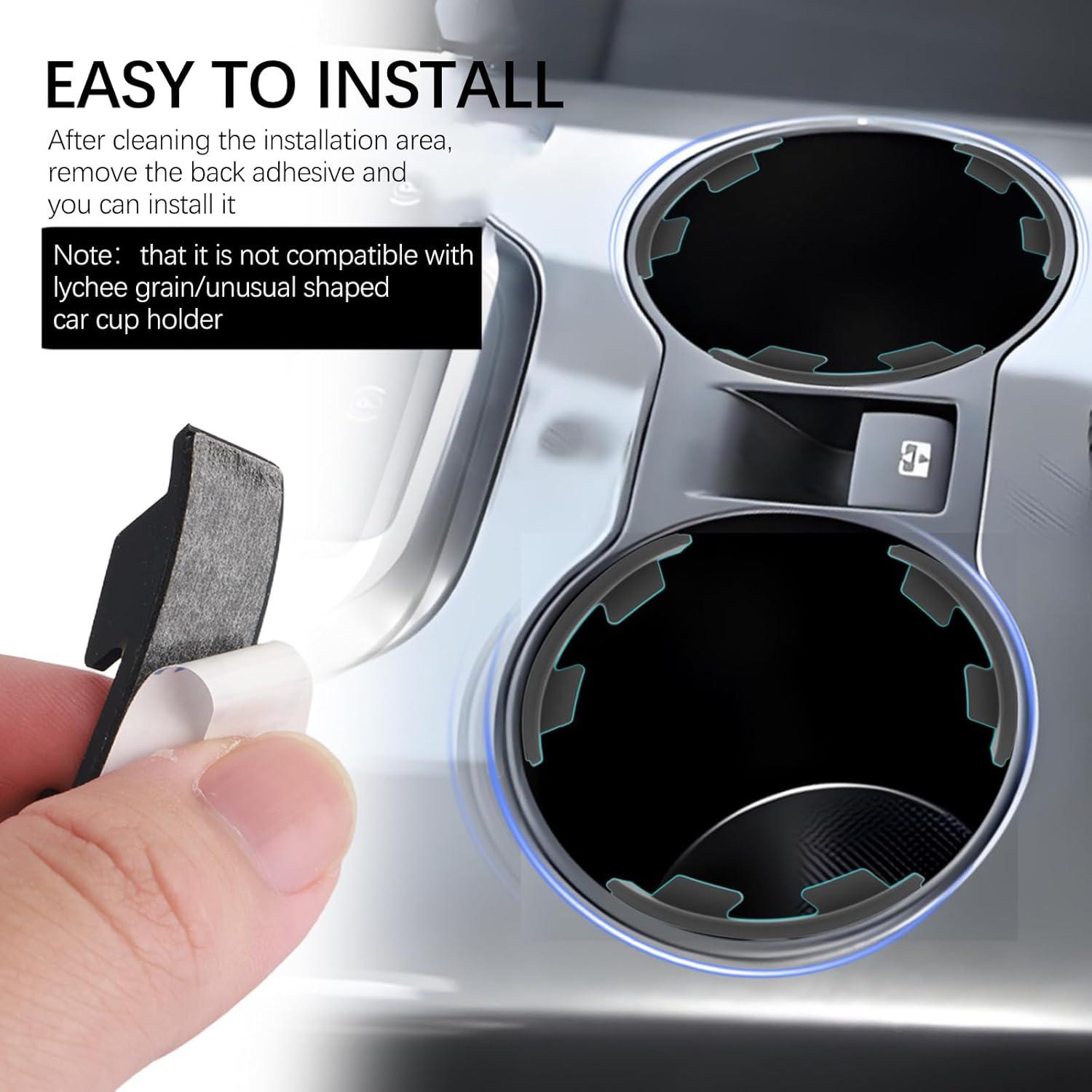 6 Inserciones de Silicona para Portavasos de Coche YGDMD