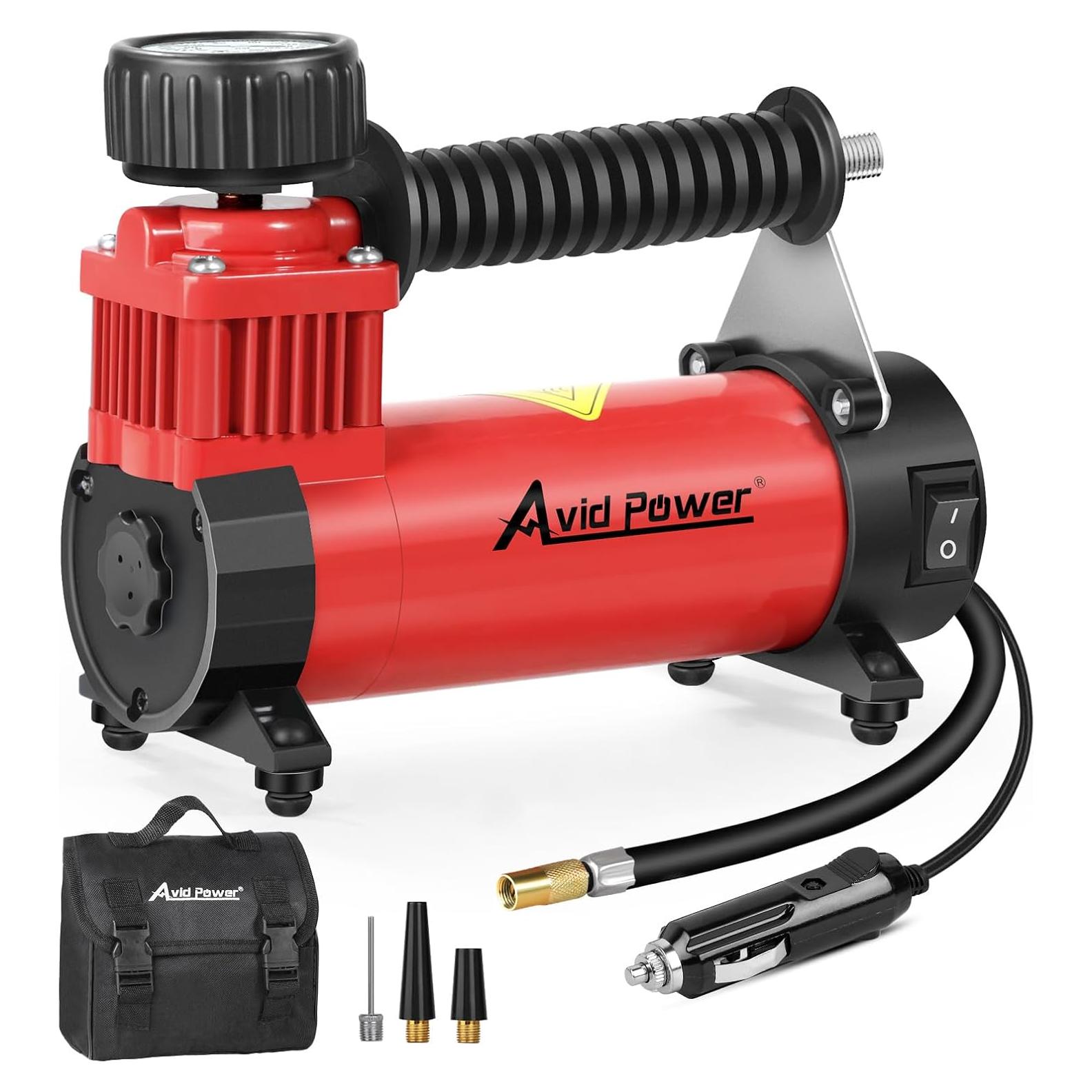 Compresor de Aire Portátil 12V AVID POWER ACAP280 - Inflado Rápido