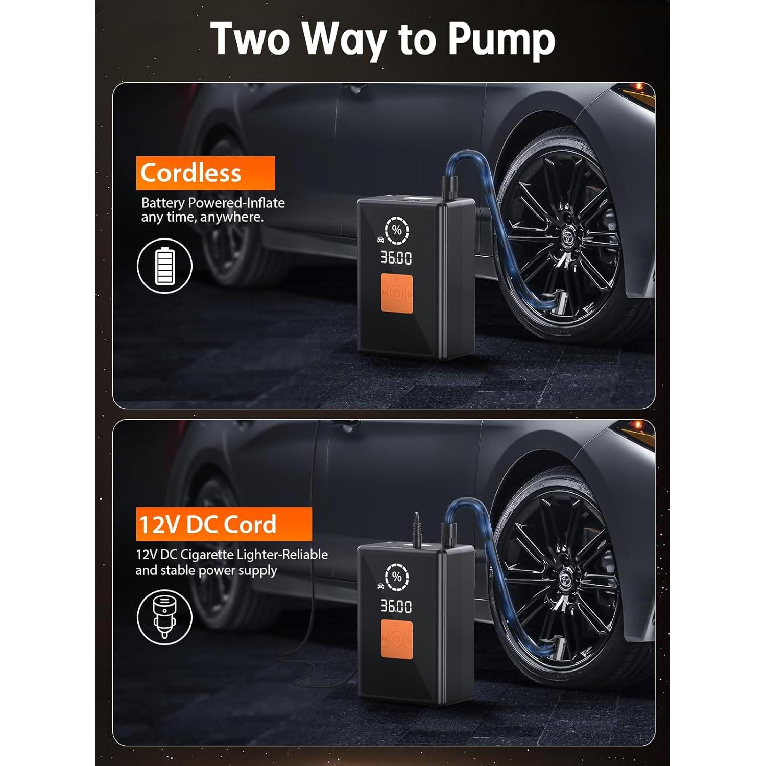 Compresor de Aire Inalámbrico GOSSLIZE HC02 150 PSI 40L/min