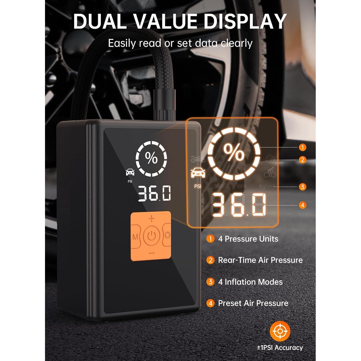 Compresor de Aire Inalámbrico GOSSLIZE HC02 150 PSI 40L/min