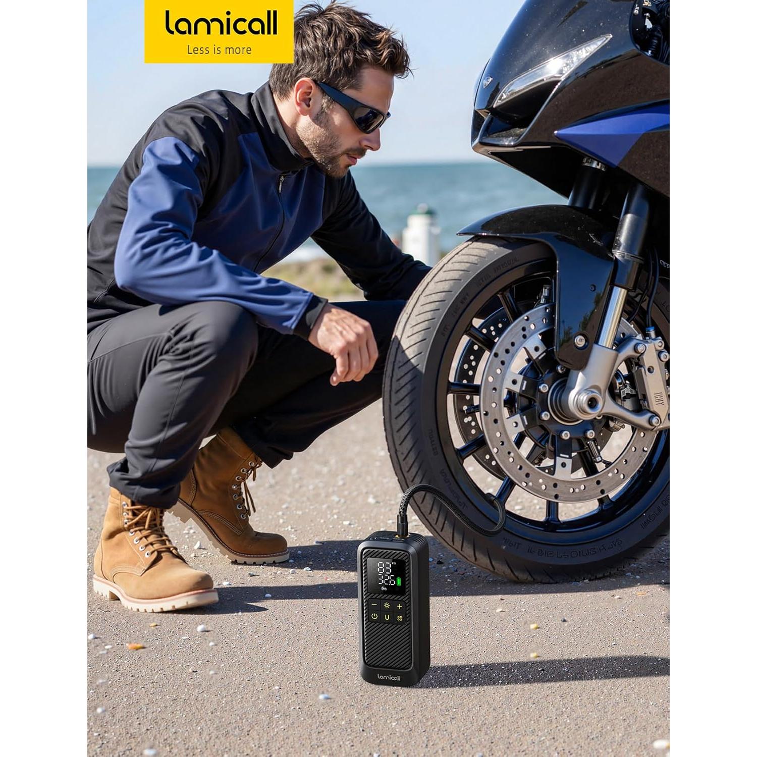 Compresor de Aire Portátil Lamicall VHEP03 150 PSI Batería