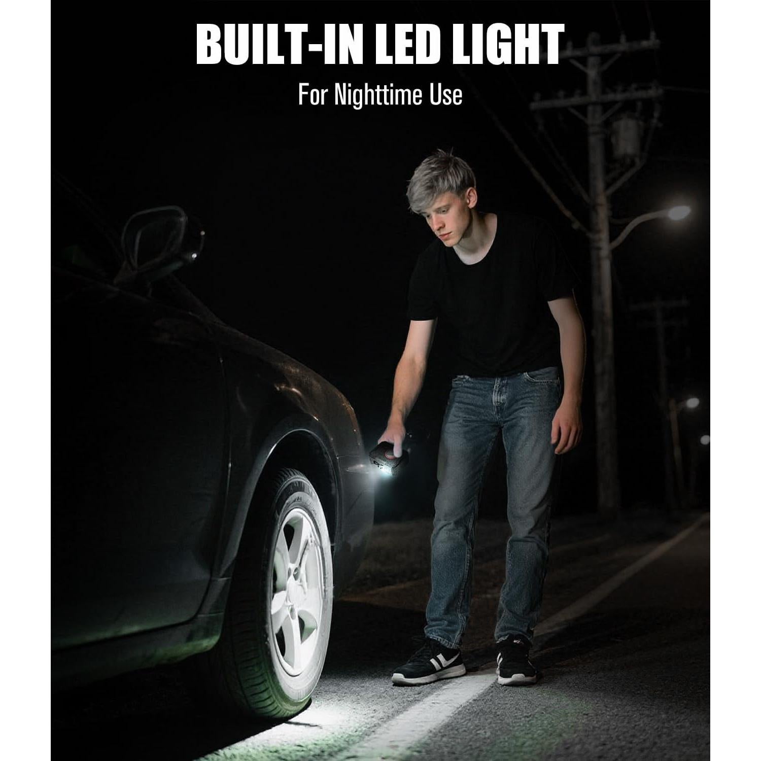 Compresor de Aire Portátil AVID POWER 12V con Medidor y Luz LED