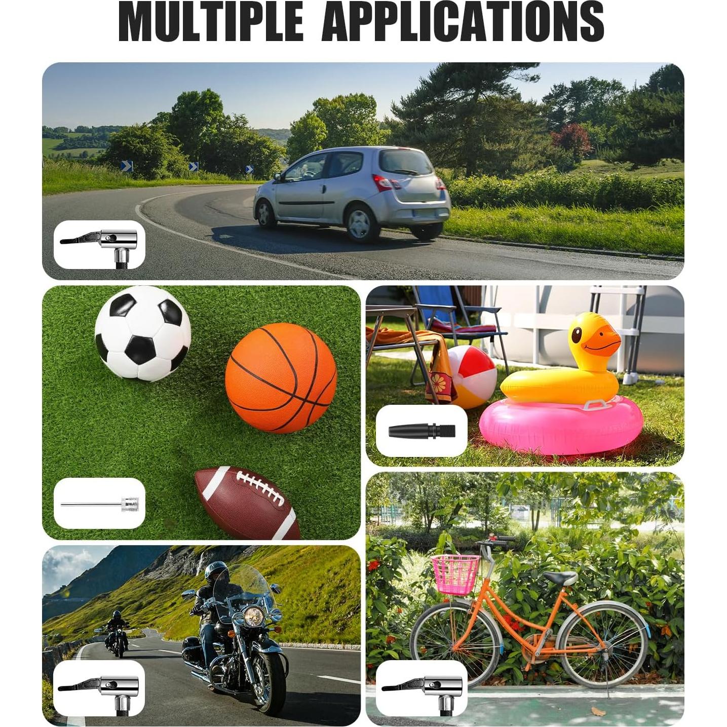 Compresor de Aire Portátil AVID POWER 12V con Medidor y Luz LED