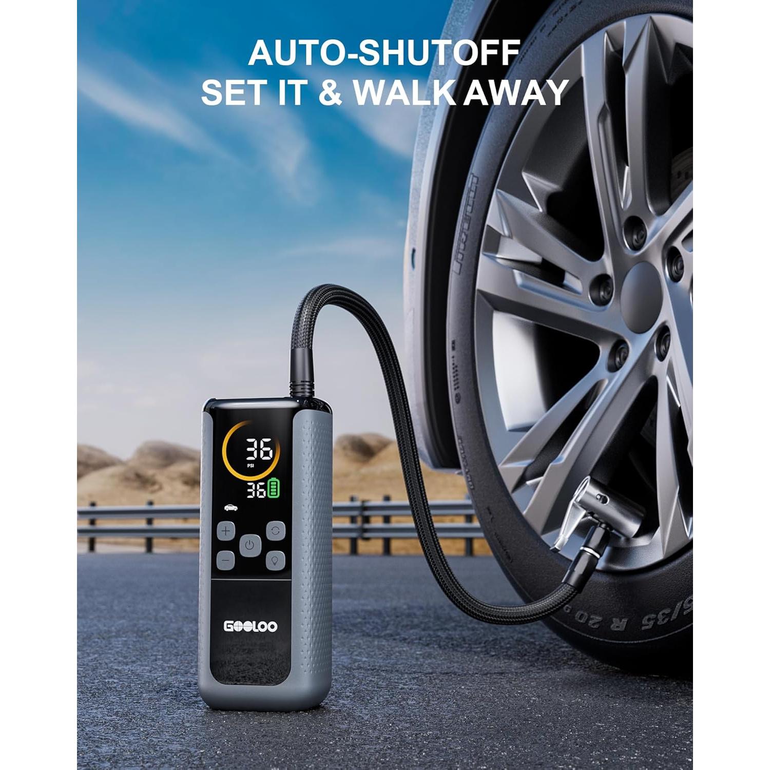 Compresor de Aire Portátil GOOLOO GT160 DUAL 160 PSI