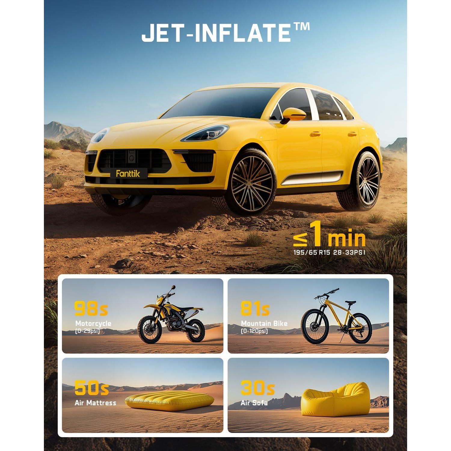 Inflador Soplador Fanttik X9 Clásico 2 en 1 150 PSI Portátil