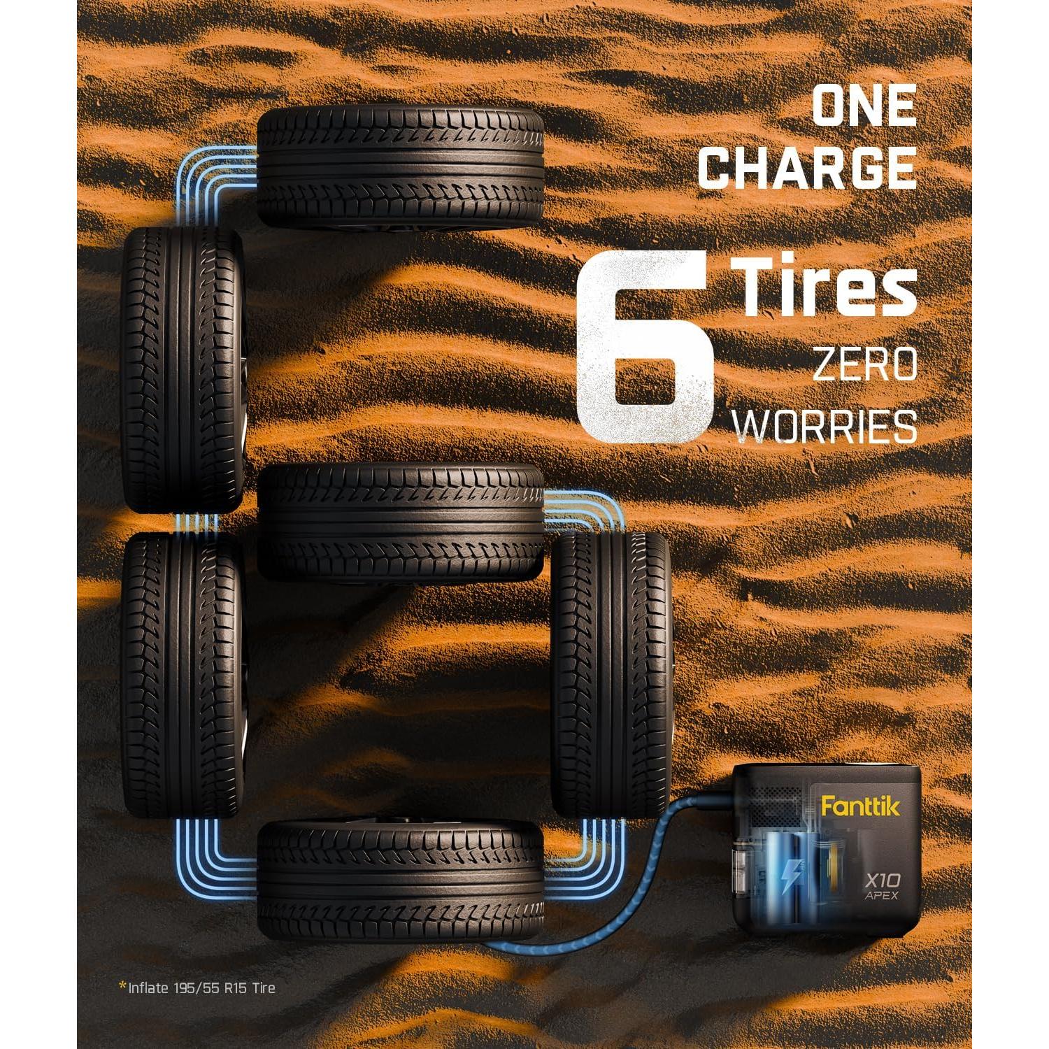 Inflador de Neumáticos Fanttik X10 APEX Inalámbrico 150 PSI