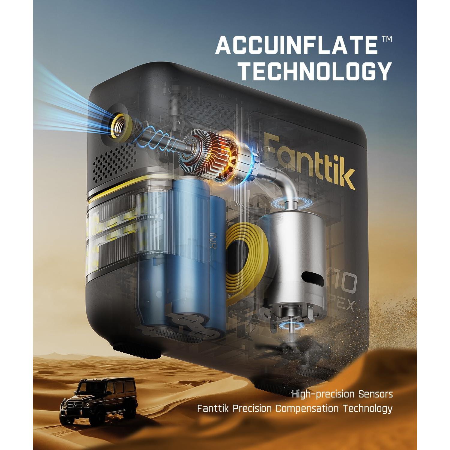 Inflador de Neumáticos Fanttik X10 APEX Inalámbrico 150 PSI