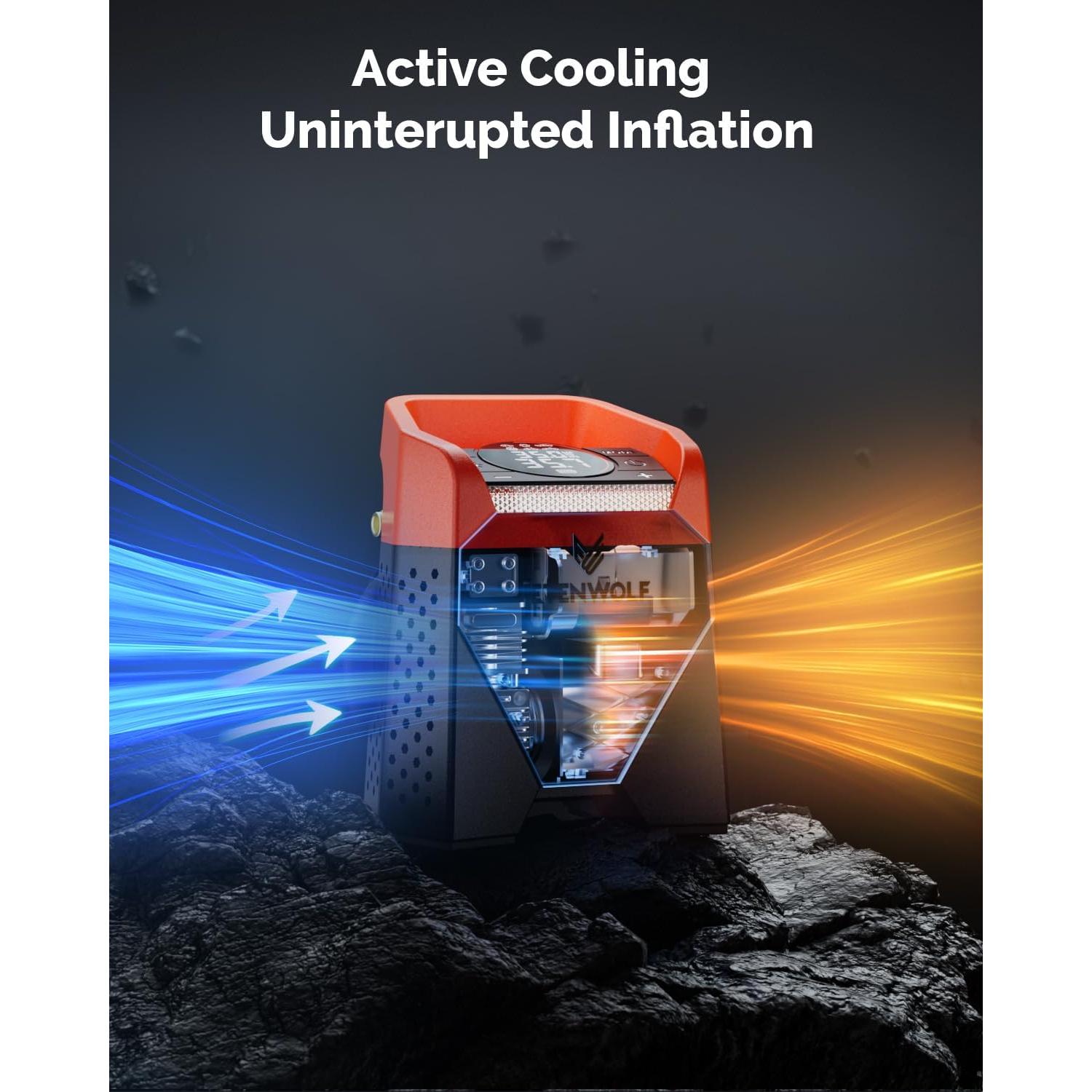 Inflador de Neumáticos ETENWOLF S5 160 PSI Batería 15600mAh