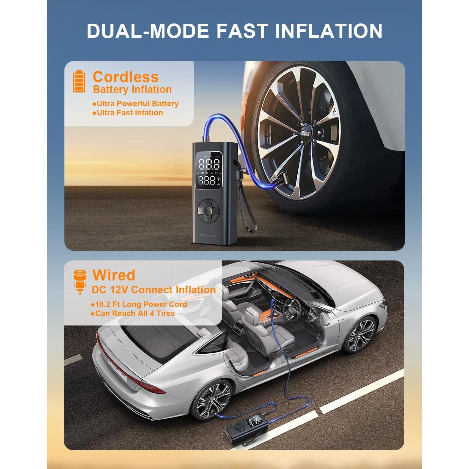 Compresor de Aire Portátil Bovemanx BMX19 150 PSI Inalámbrico