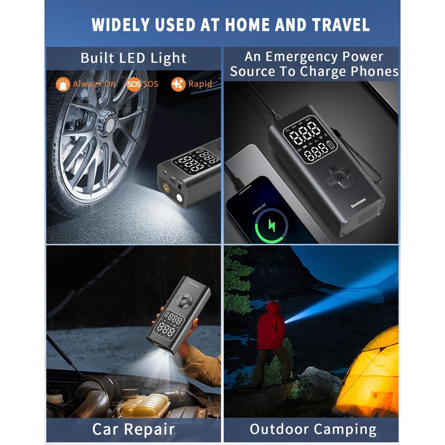 Compresor de Aire Portátil Bovemanx BMX19 150 PSI Inalámbrico