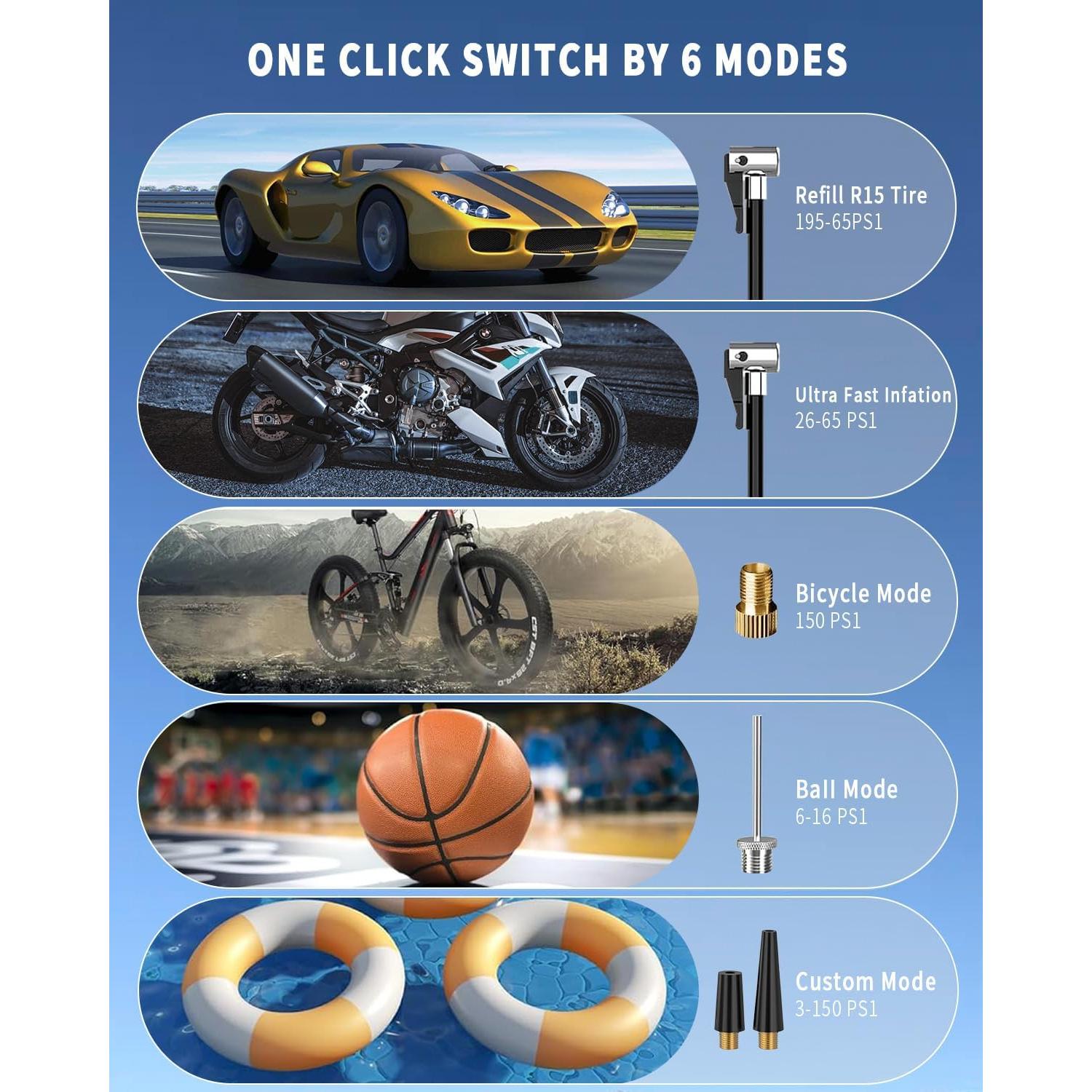 Compresor de Aire Portátil Bovemanx BMX19 150 PSI Inalámbrico