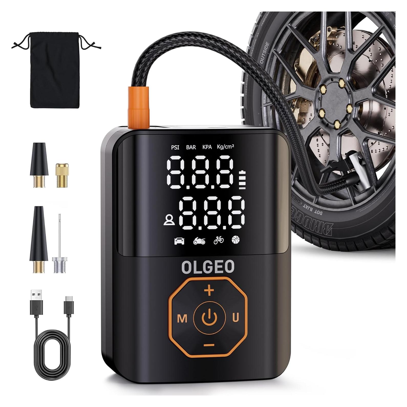 Compresor de Aire Portátil Olgeo M5 160 PSI con Manómetro Digital