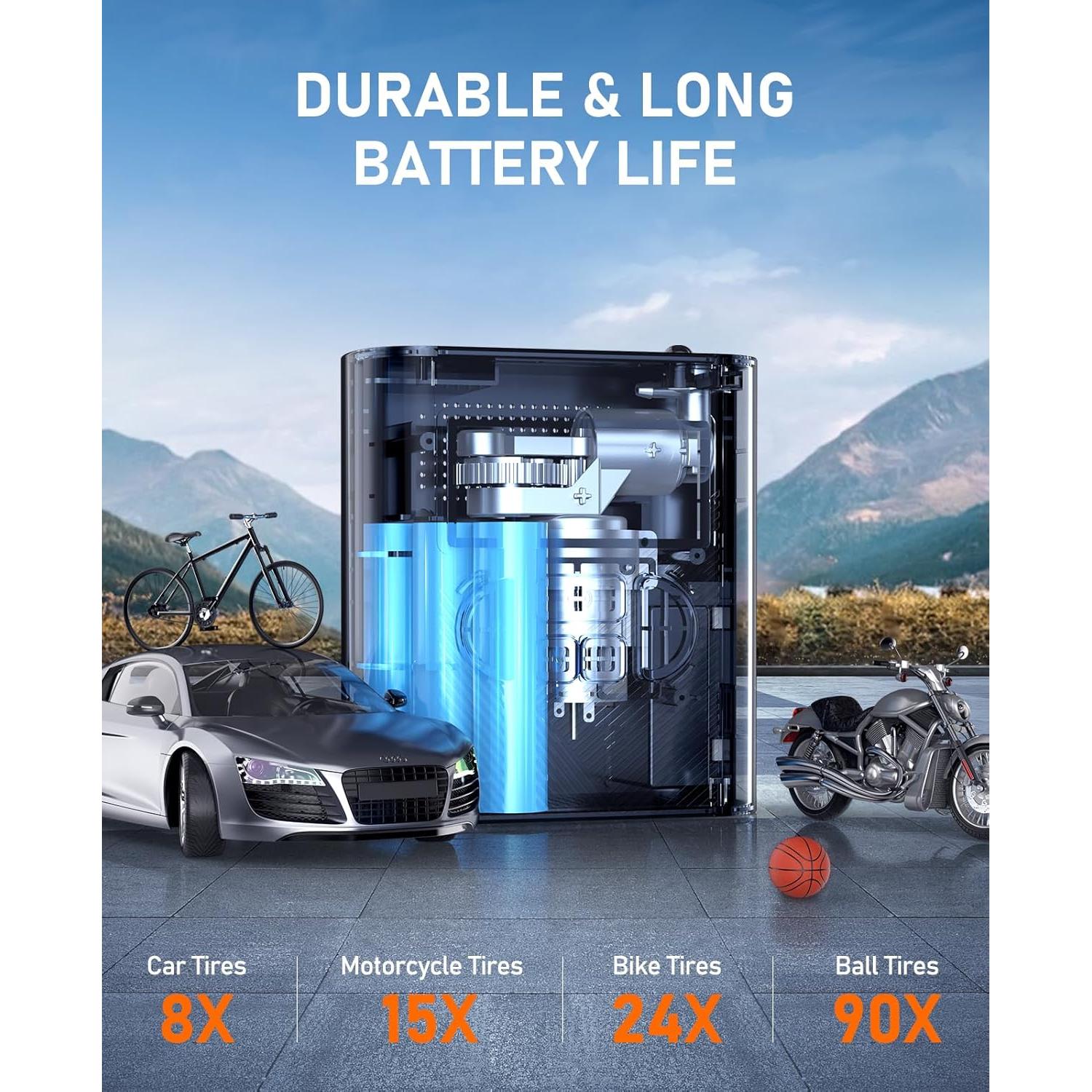 Compresor de Aire Portátil NUSTE 150 PSI Bomba Eléctrica