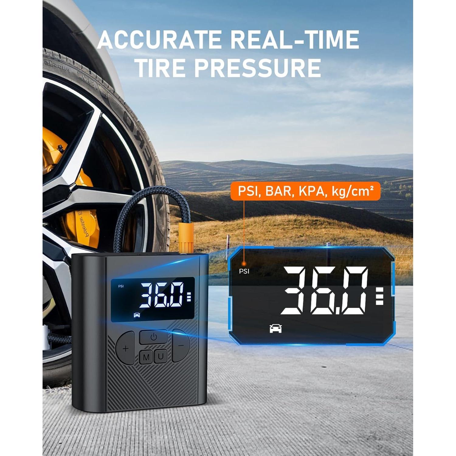 Compresor de Aire Portátil NUSTE 150 PSI Bomba Eléctrica