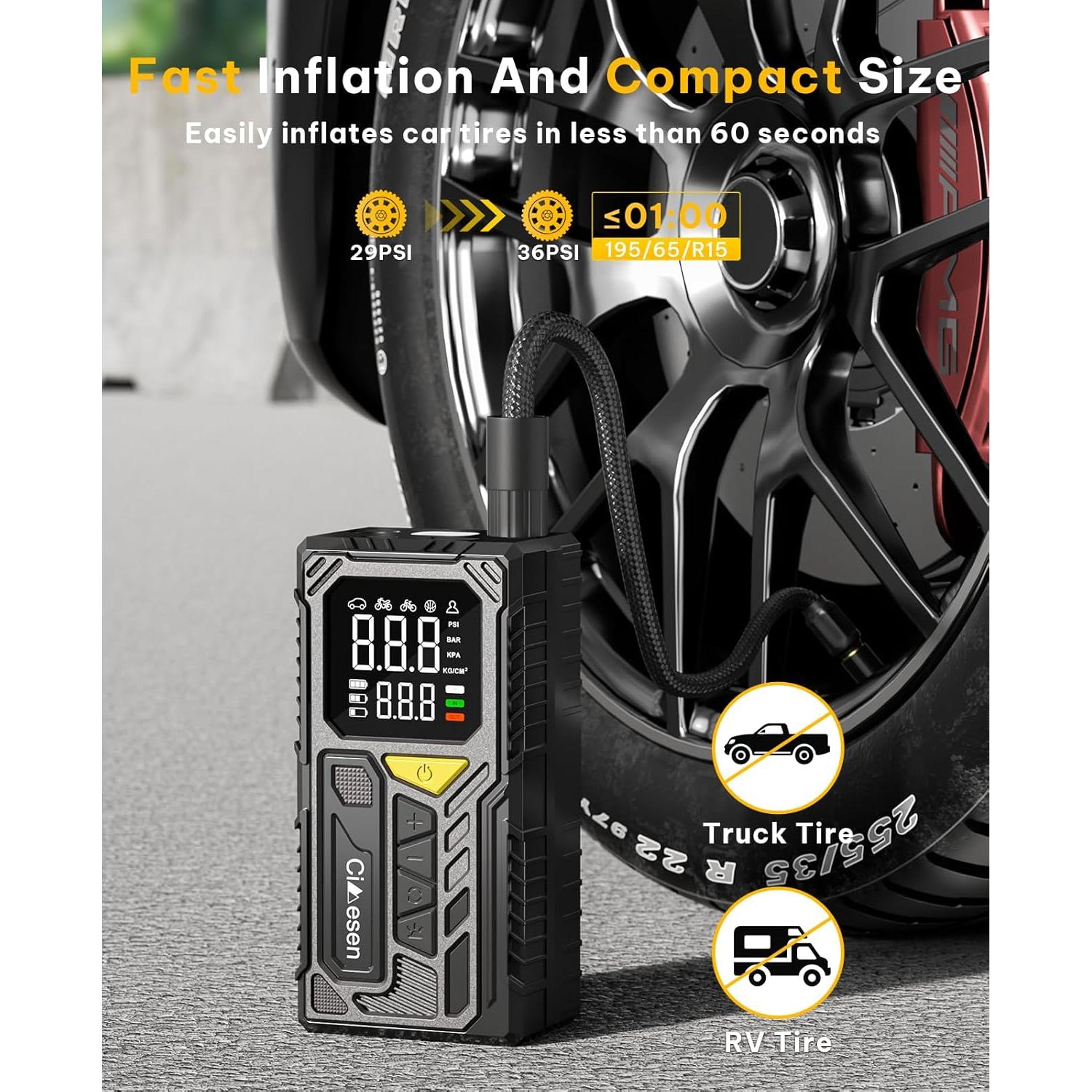 Compresor de Aire Portátil Cimesen 150 PSI Batería Recargable