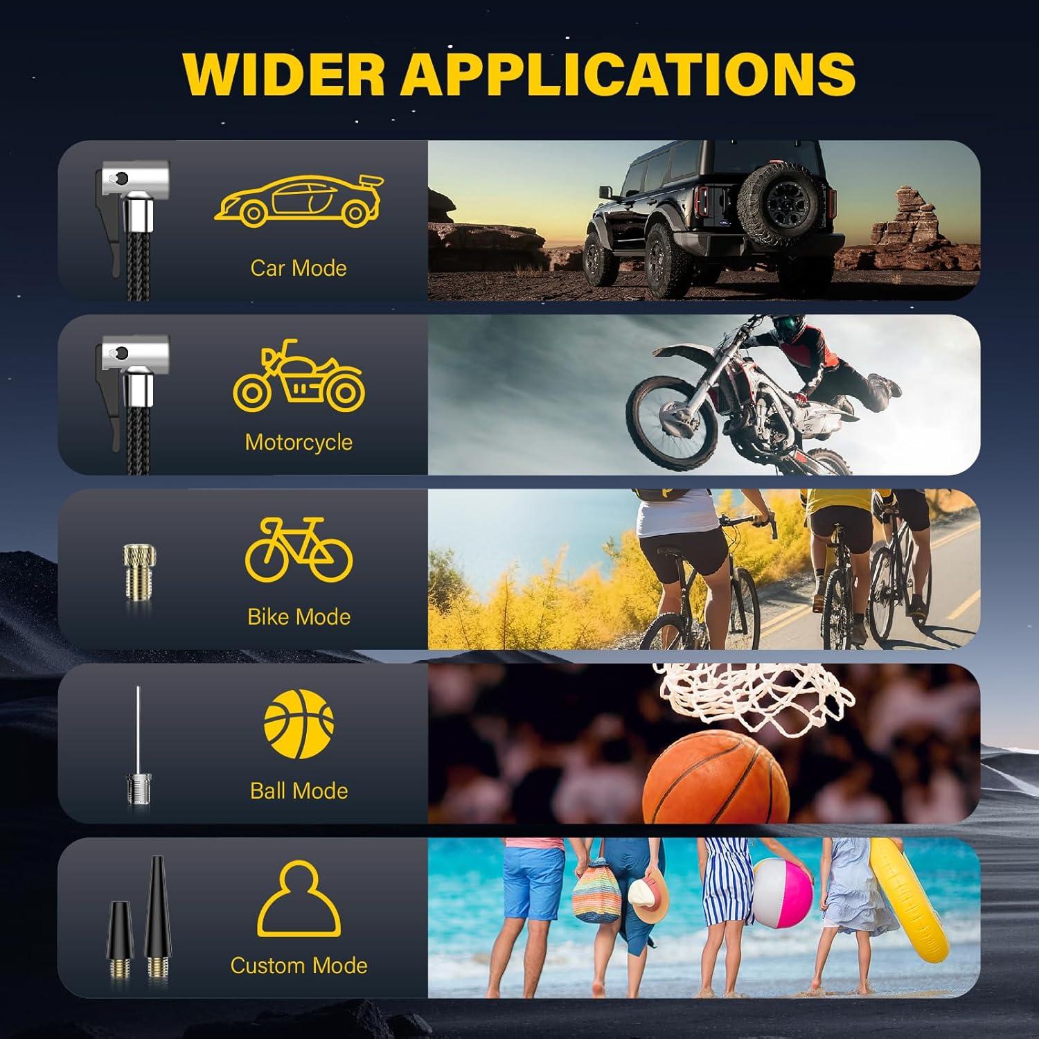 Compresor de Aire Portátil BLACKYEW 150 PSI Inflador Neumáticos