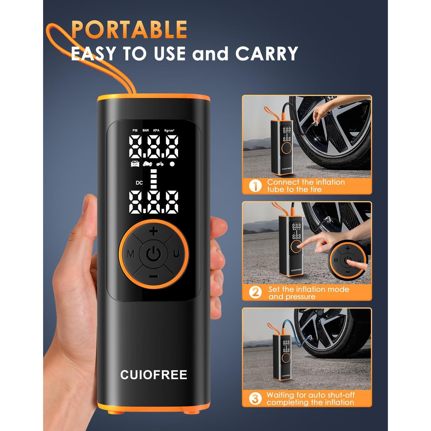 Inflador de Neumáticos Inalámbrico CUIOFREE 150PSI Portátil