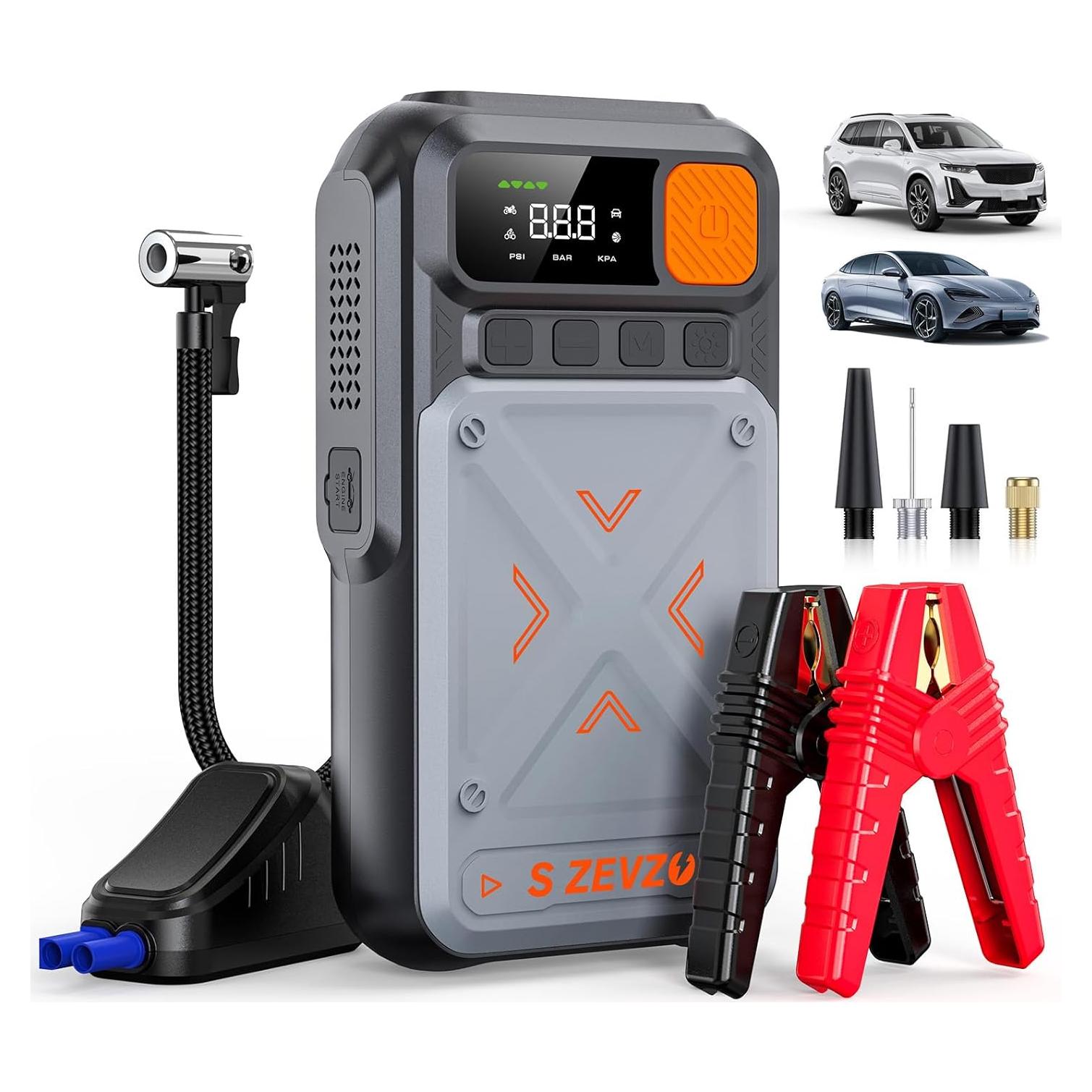 Arrancador de Coche S ZEVZO B29L 3500A con Compresor 150PSI