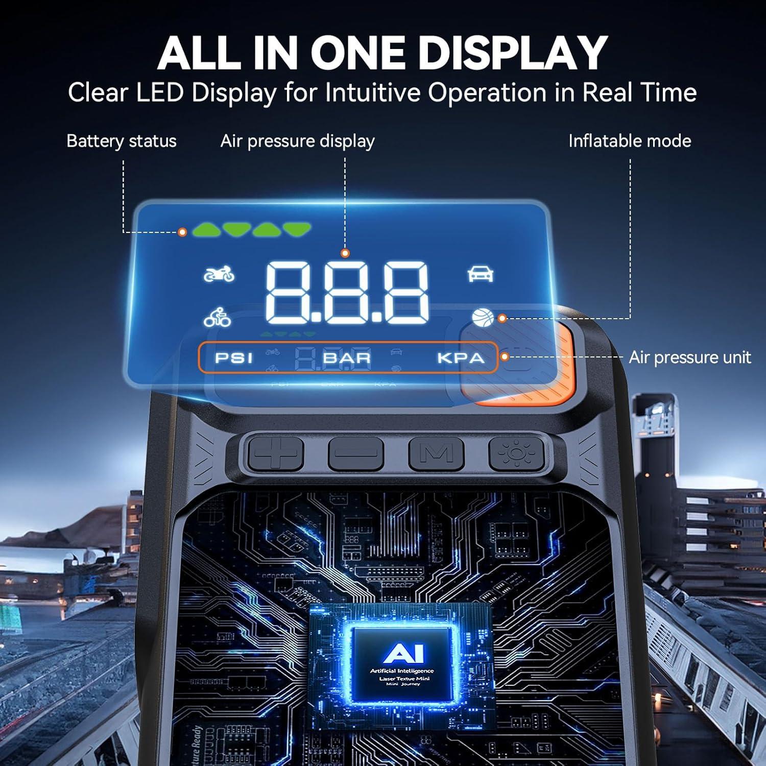 Arrancador de Coche S ZEVZO B29L 3500A con Compresor 150PSI