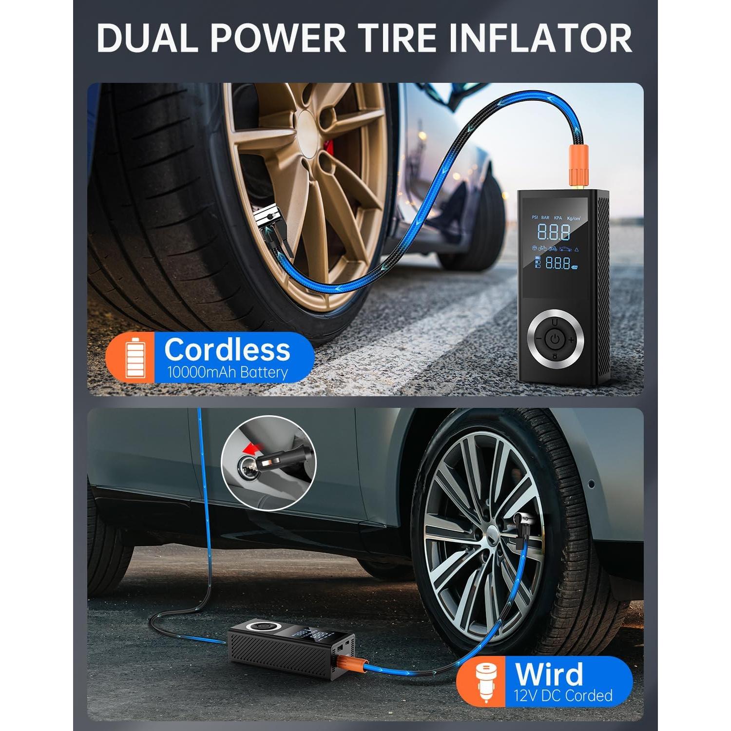 Compresor de Aire Portátil Dormzie ST06-S 150 PSI con Luz LED