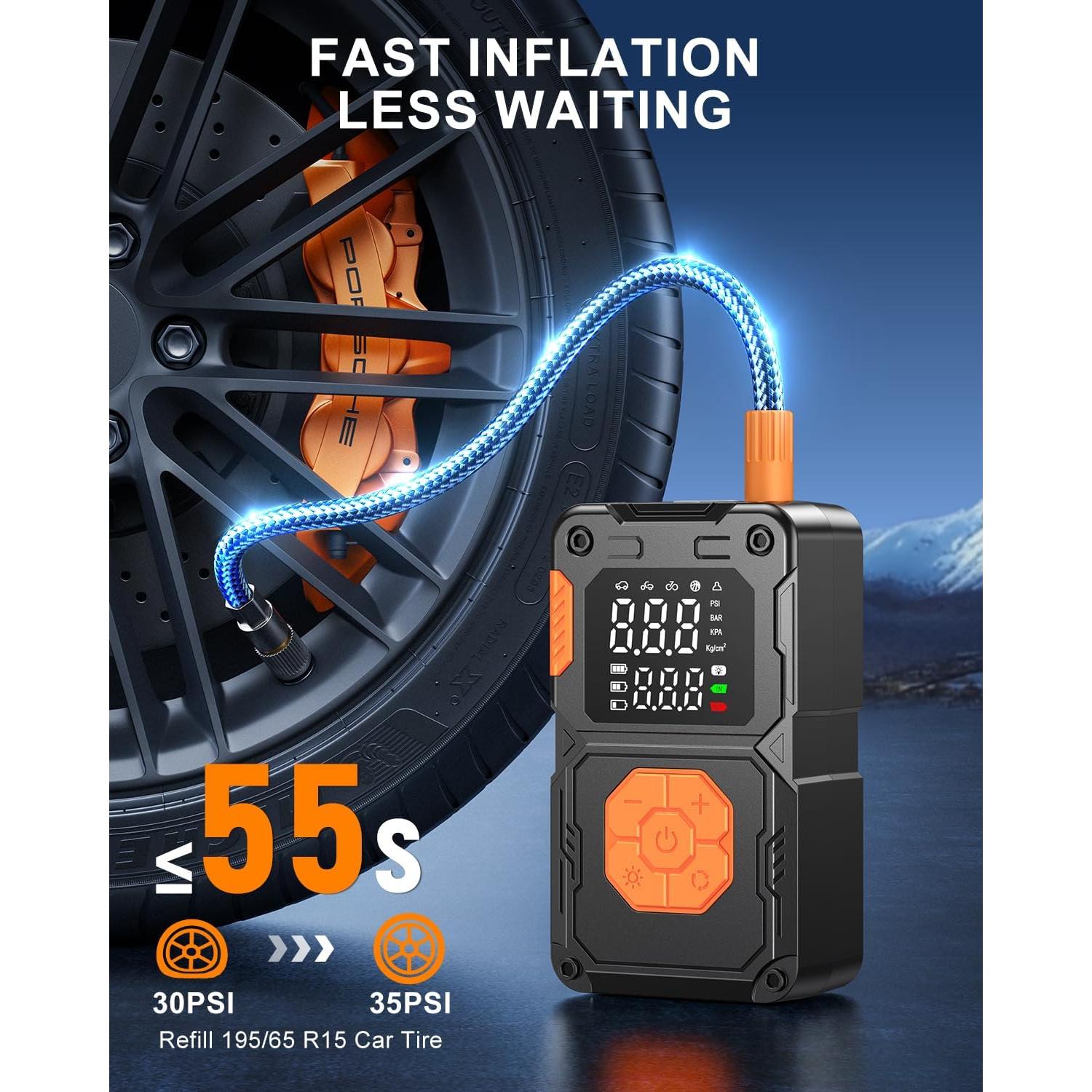 Compresor de Aire Portátil Hajomel AYJ015-1 20000mAh 150 PSI