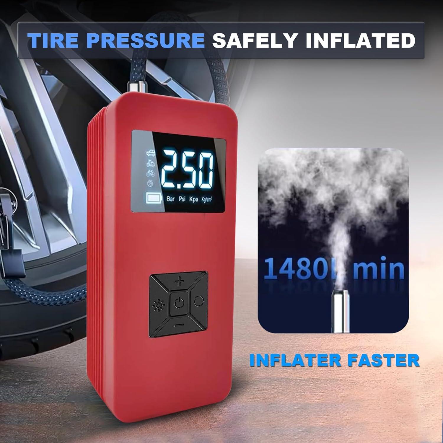 Arrancador de Batería EDOMOL LX0301 con Compresor 150PSI