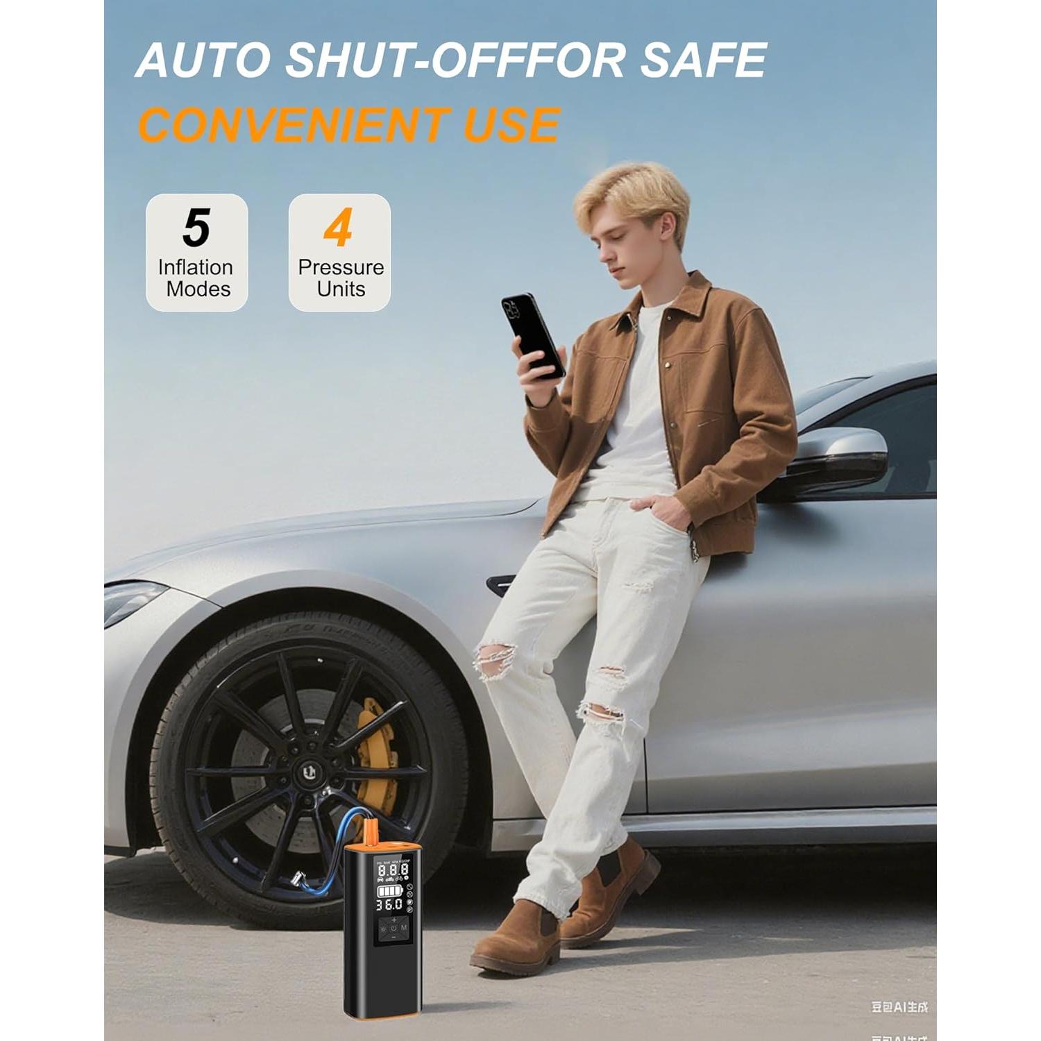 Compresor de Aire Portátil Carzic D01 150PSI Batería 4000mAh