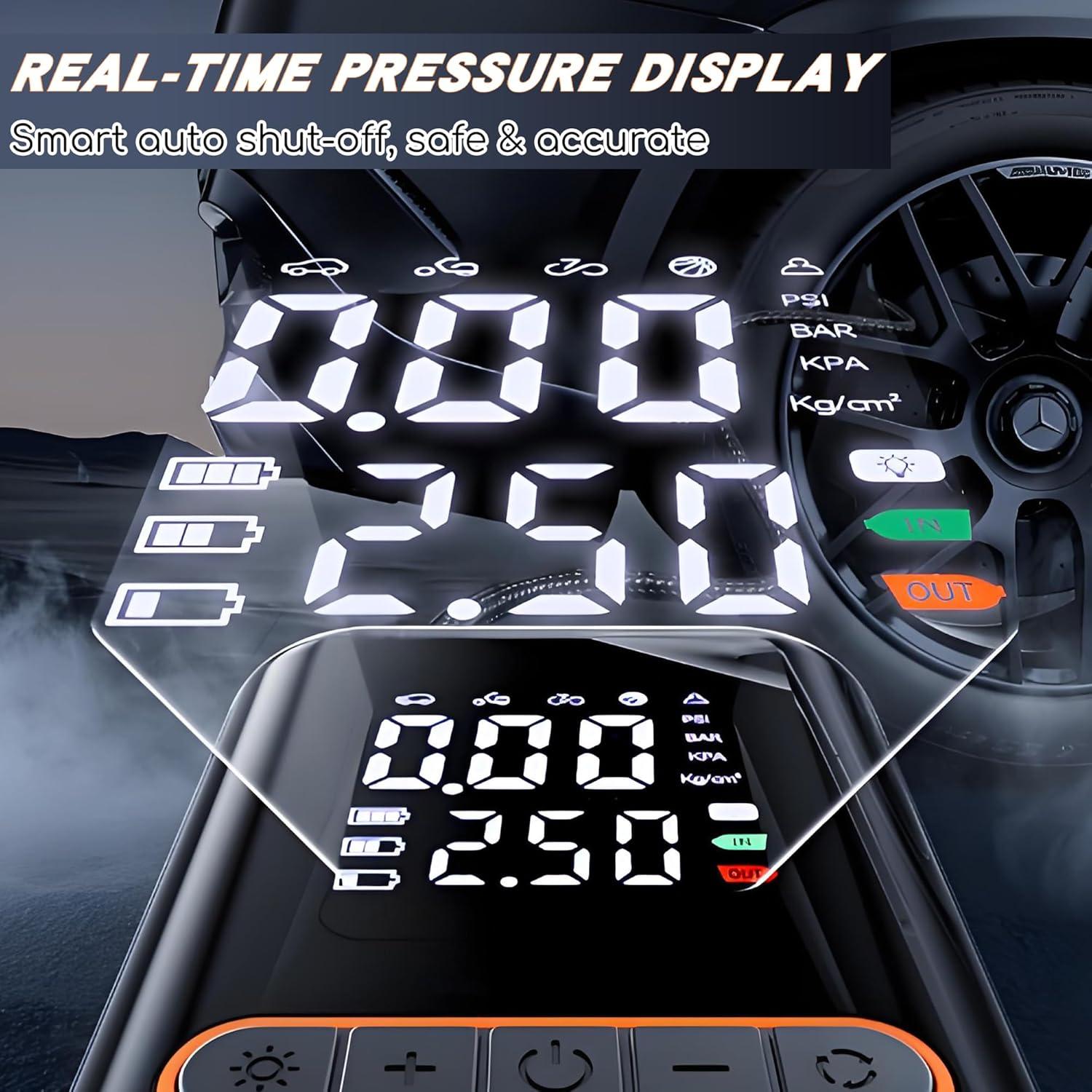 Compresor de Aire Inalámbrico iumulinrui YB-FCBF-02 150PSI