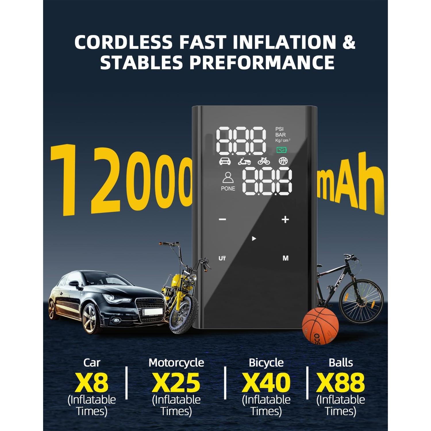 Compresor de Aire Portátil EE-ACE M10-B 150psi Inalámbrico