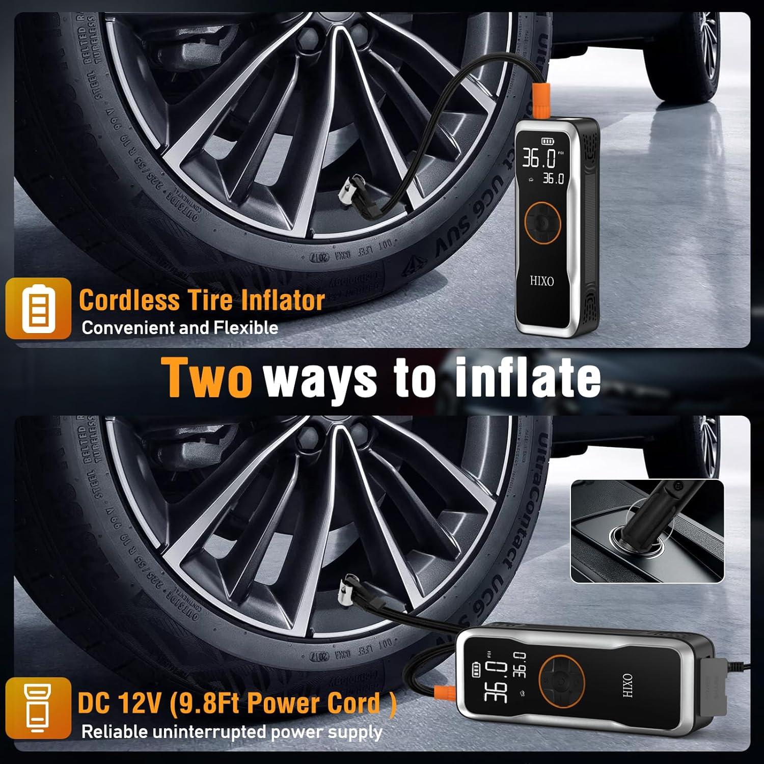 Compresor de Aire Portátil HIXO 150PSI 20000mAh para Coche