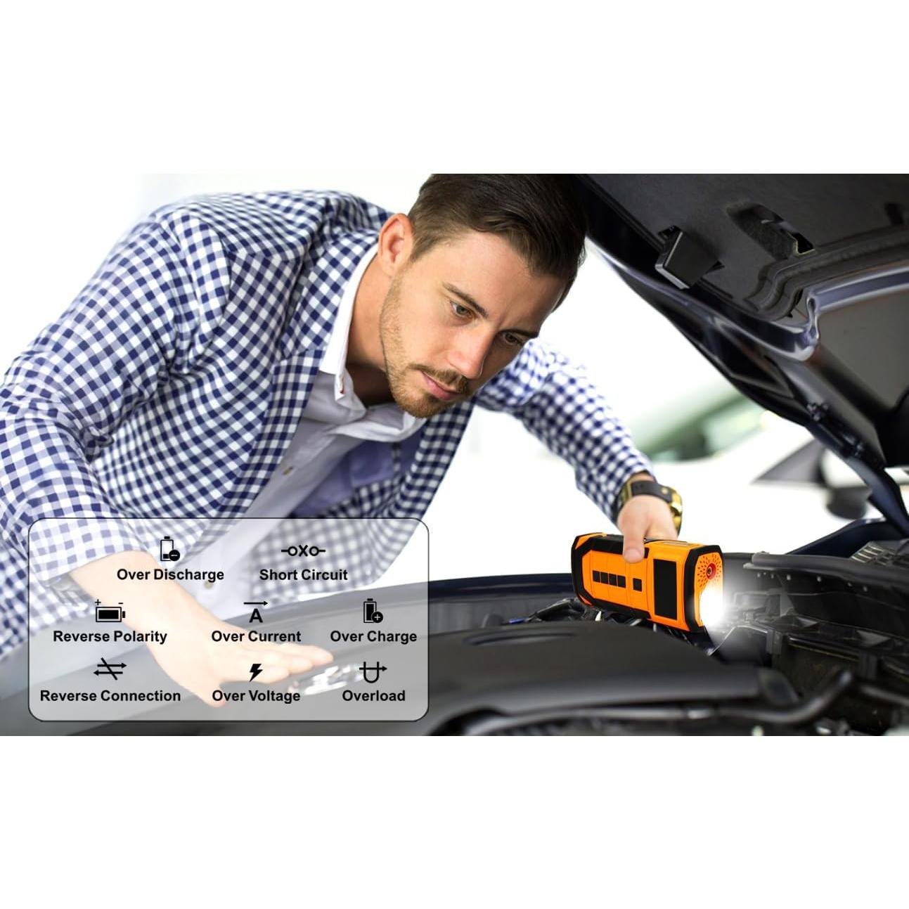 Arrancador de Coche Yttcraft 3000A con Compresor 150PSI