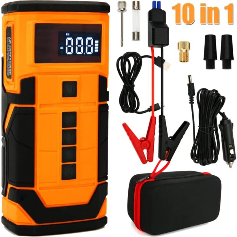 Arrancador de Coche Yttcraft 3000A con Compresor 150PSI