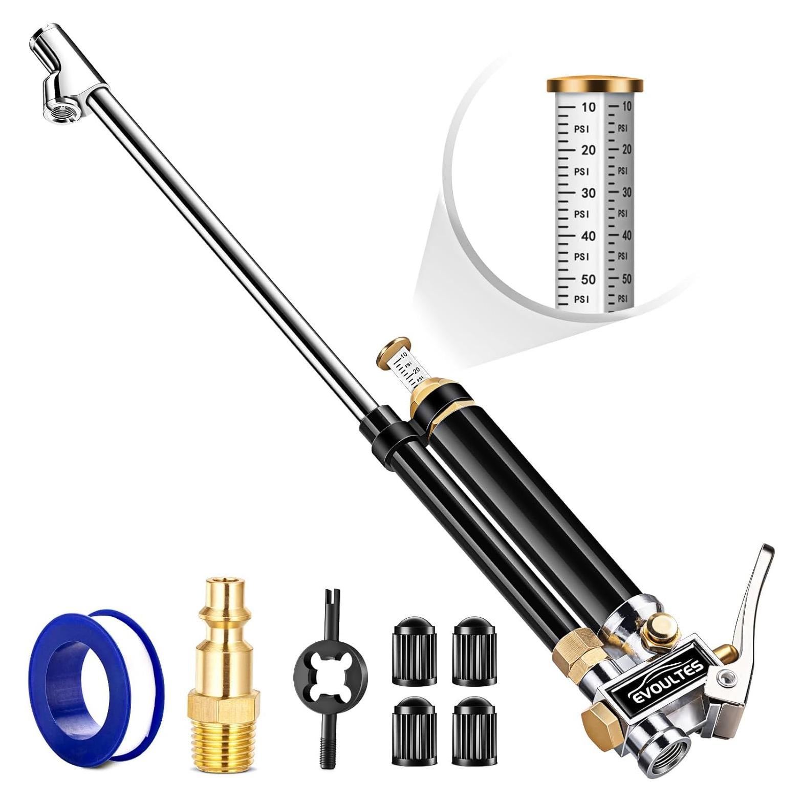 Inflador de Neumáticos EVOULTES con Manómetro 10-120 PSI