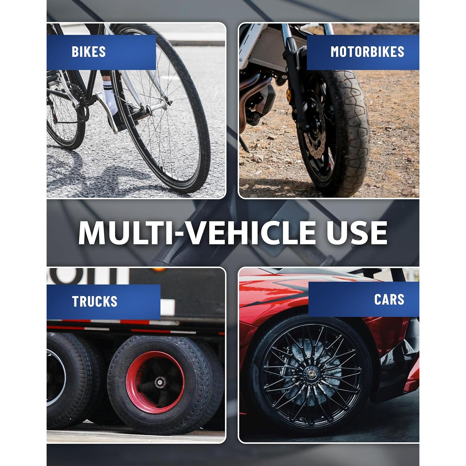 Inflador Digital de Neumáticos Gerchway con Manómetro 3-200 PSI