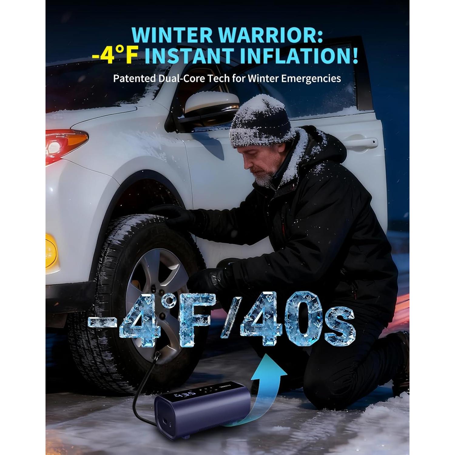 Compresor de Aire Portátil YANTU A22 Doble Cilindro 12V