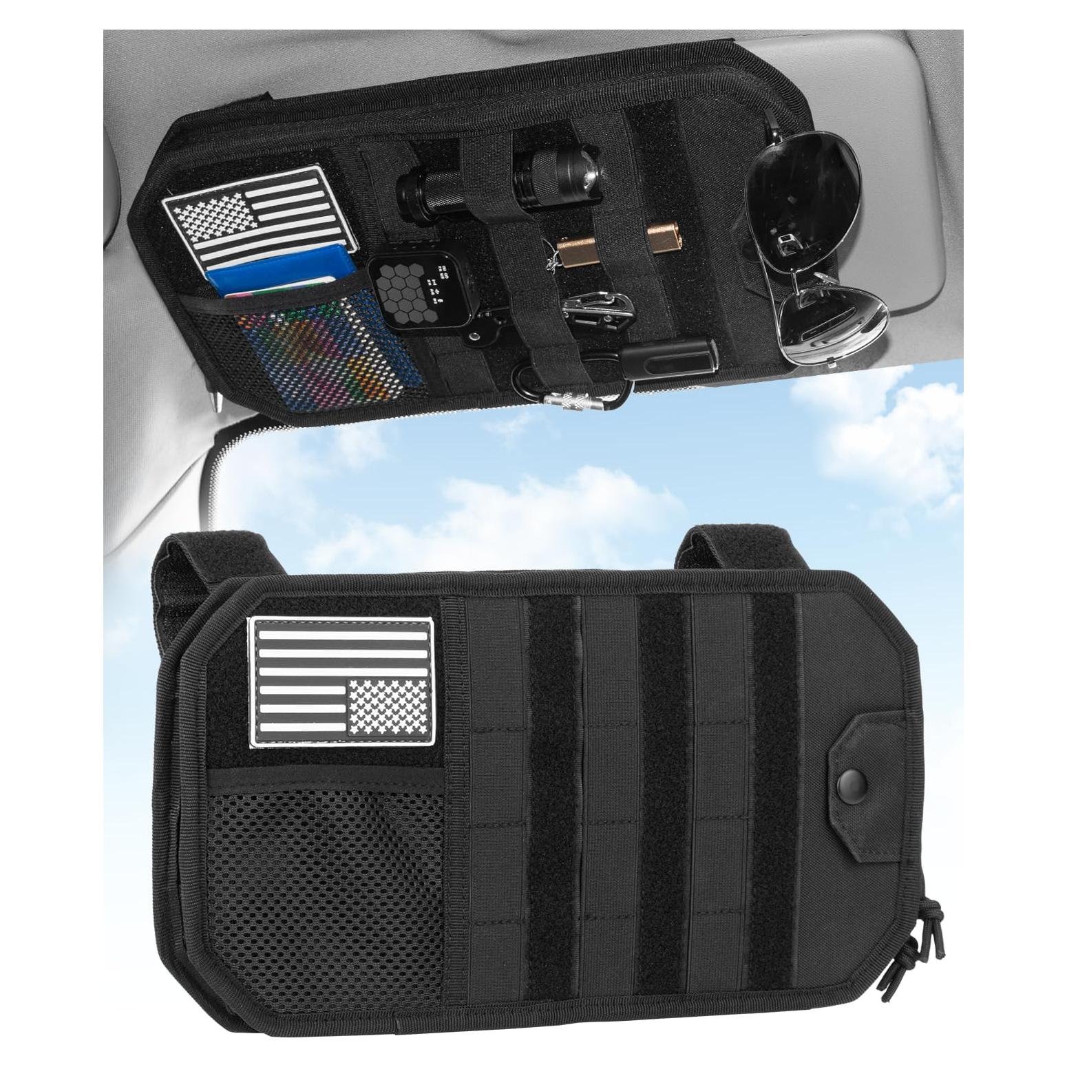 Organizador de Visera de Coche DEEPLITE Nylon 32.5x17.5cm