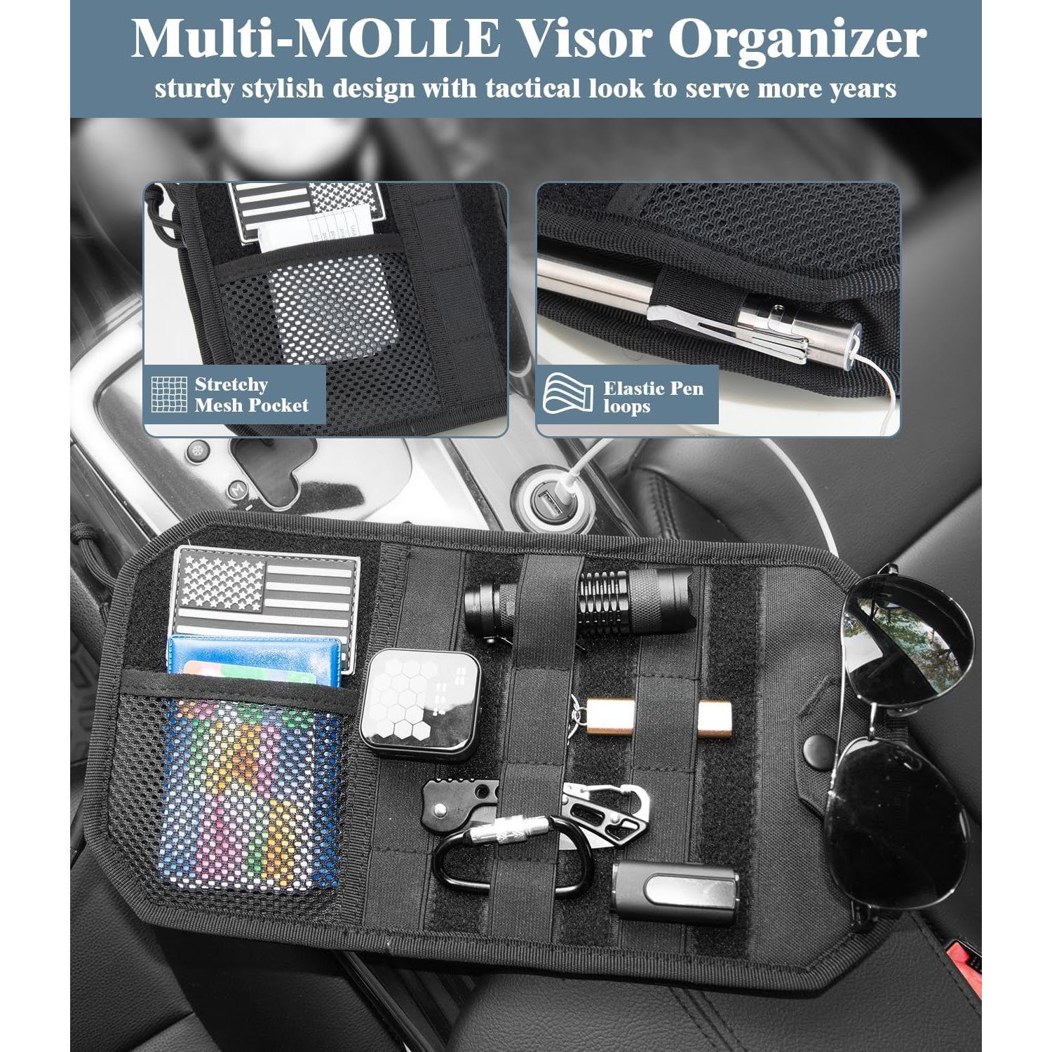 Organizador de Visera de Coche DEEPLITE Nylon 32.5x17.5cm