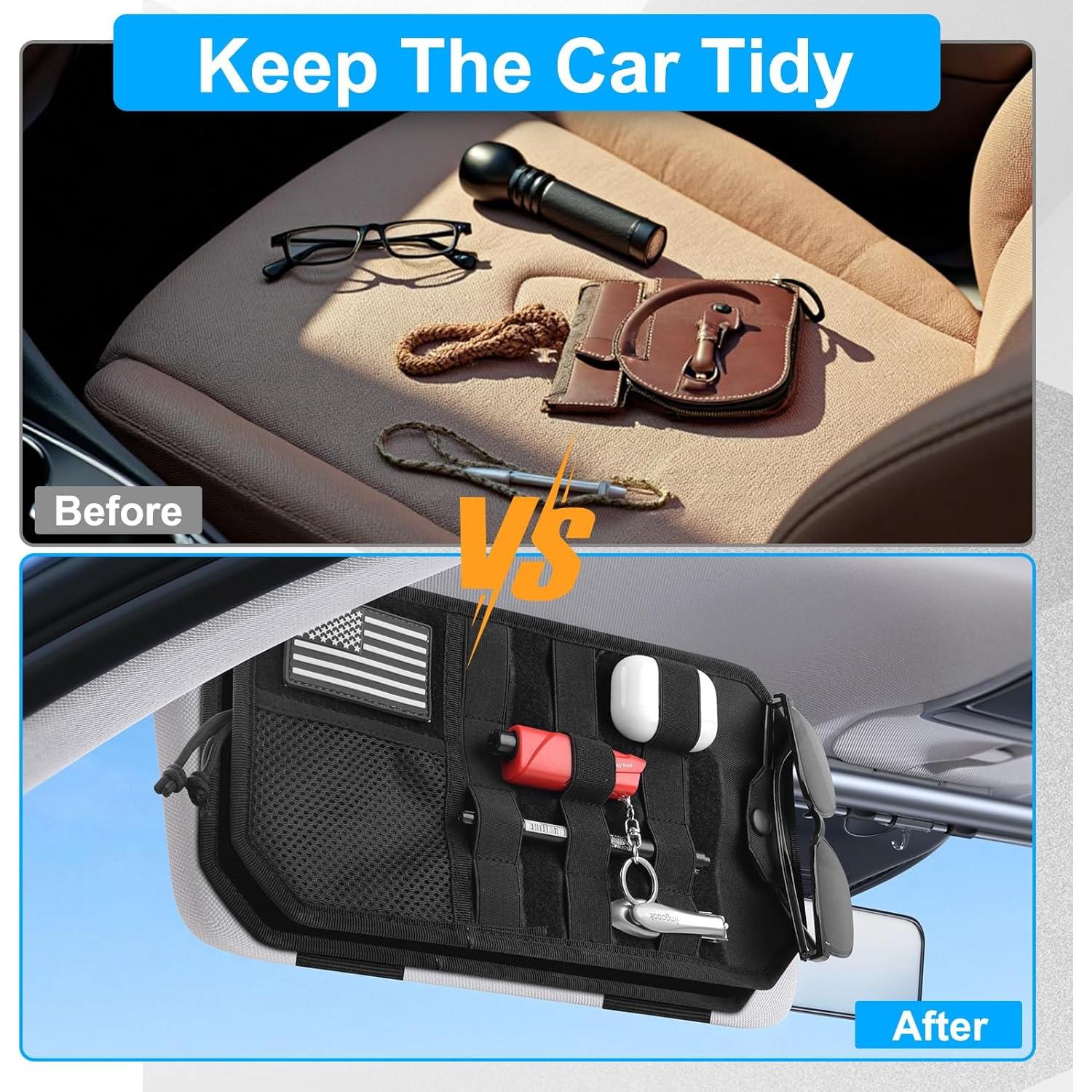 Organizador de Visera de Coche LYCARESUN Negro 32.3x17.8cm