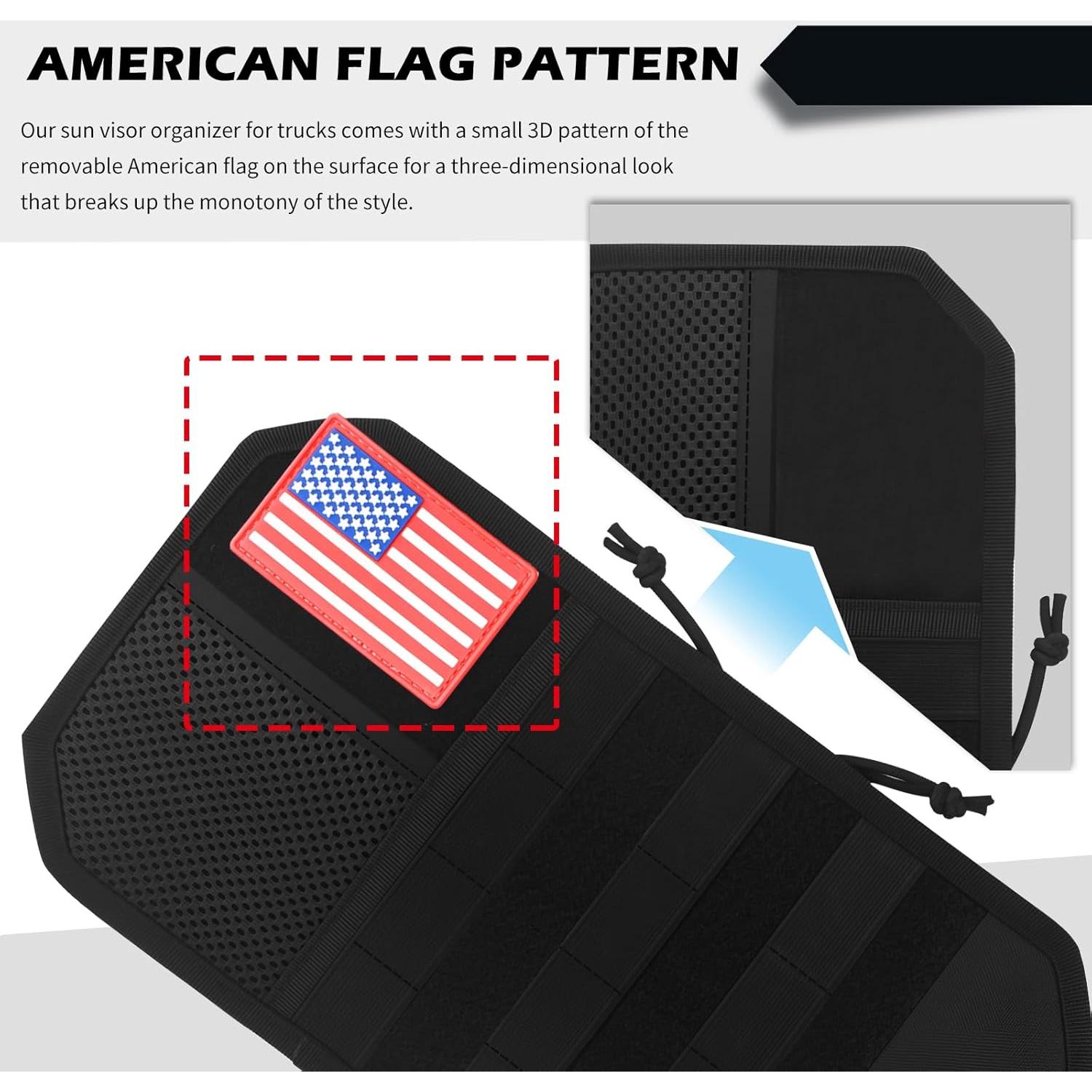 Organizador de Visera de Coche VKQTS 32.5x18.2cm Multifuncional