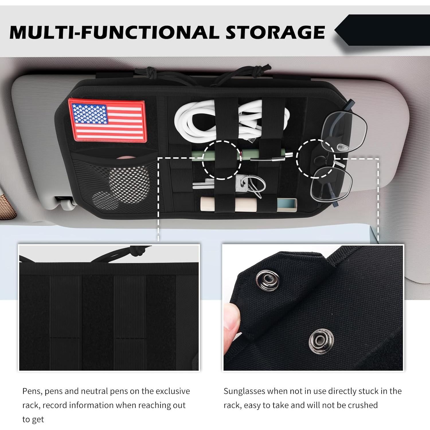 Organizador de Visera de Coche VKQTS 32.5x18.2cm Multifuncional