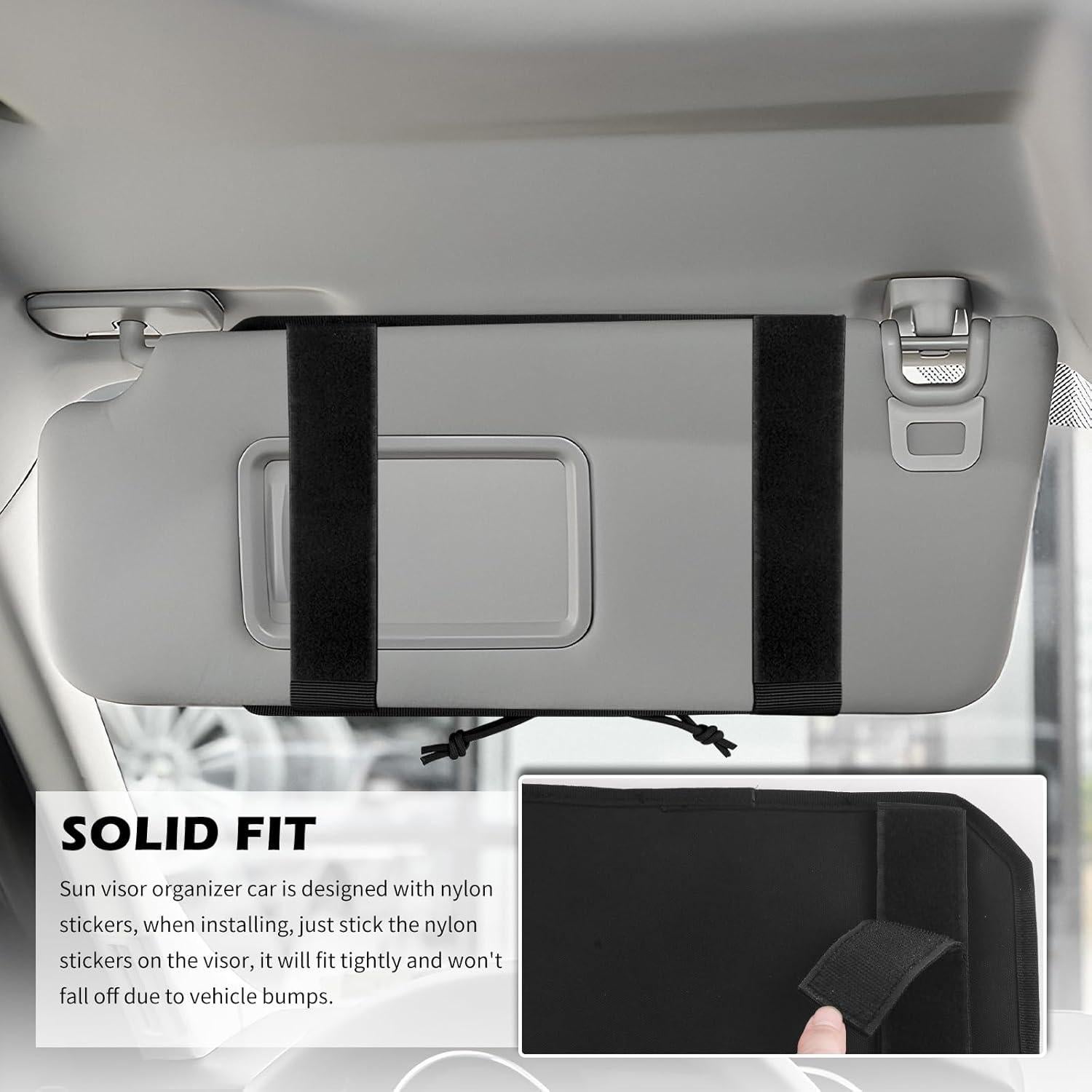 Organizador de Visera de Coche VKQTS 32.5x18.2cm Multifuncional