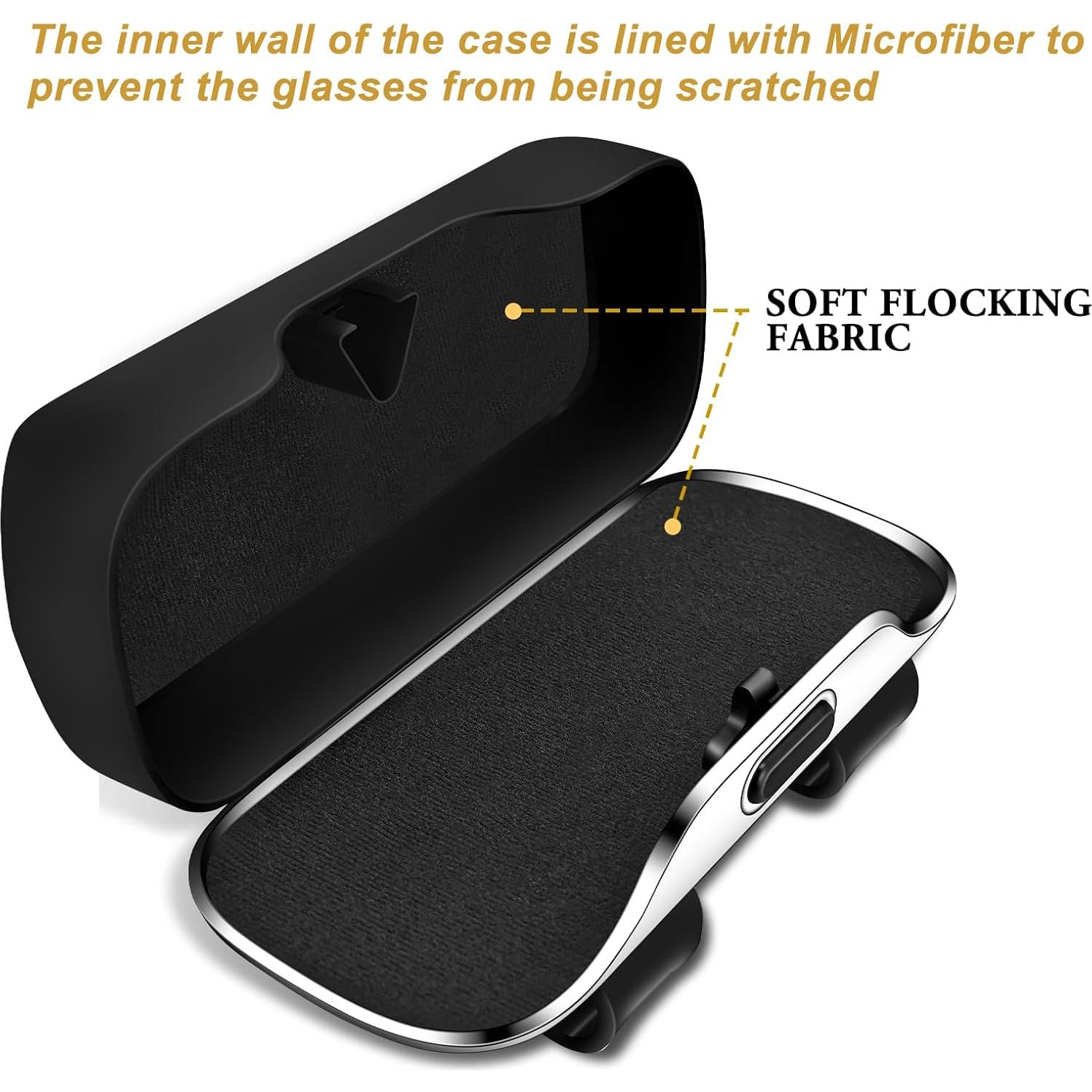 Soporte de Gafas de Sol Pakanana para Visera de Coche Negro